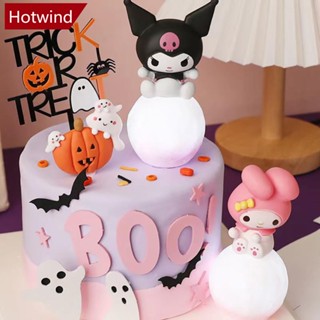 Hotwind โคมไฟไวนิล รูปดวงจันทร์น่ารัก เรืองแสง ขนาดเล็ก สําหรับตกแต่งเค้กวันเกิด DIY D7Z4 1 ชิ้น