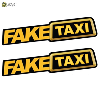 สติกเกอร์ไวนิล ลายตราสัญลักษณ์ FAKE TAXI มีกาวในตัว สําหรับติดตกแต่งรถยนต์ รถตู้ 2 ชิ้น