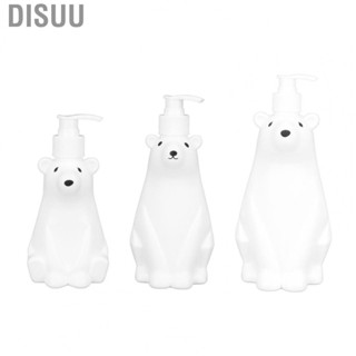 Disuu Shower Bottles  Cute Stylish White Bear Style  Dispenser Pump Type  for Washroom