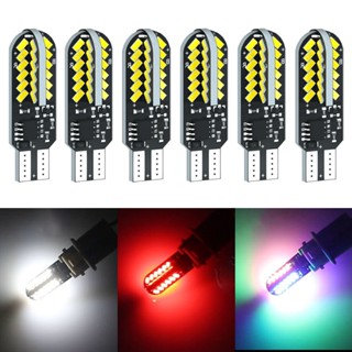 หลอดไฟท้ายรถยนต์ LED T10 W5W 48SMD 3014 สีขาว แดง หลากสี 1 ชิ้น