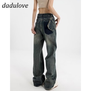 DaDulove💕 New American Ins Retro Washed Jeans Niche High Waist Loose Wide Leg Pants Large Size Trousers