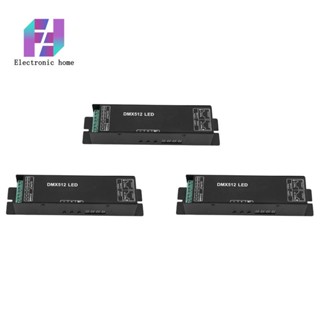 ตัวถอดรหัสจอแสดงผลดิจิทัล Dmx 512 3X Dmx512 สําหรับแถบไฟ LED Dc12-24V 20A (4 ช่อง)