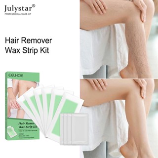 JULYSTAR 10 pcs กำจัดขน Wax Strips Papers ลูกวัวใต้วงแขนกำจัดขน Wax Professional Hair Remover เทปคู่