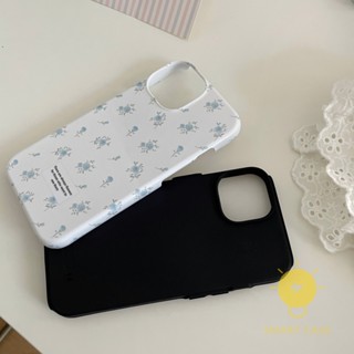 For เคสไอโฟน 14 Pro Max [Detachable Two-piece Set Mini Blue Flower] เคส Phone Case For iPhone 14 Pro Max Plus 13 12 11 For เคสไอโฟน11 Ins Korean Style Retro Classic Couple Shockproof Protective TPU Cover Shell