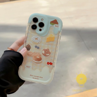 For เคสไอโฟน 14 Pro Max [Transparent Sweet Cheese Cherry] เคส Phone Case For iPhone 14 Pro Max Plus 13 12 11 For เคสไอโฟน11 Ins Korean Style Retro Classic Couple Shockproof Protective TPU Cover Shell