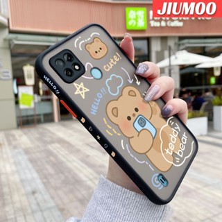 เคสโทรศัพท์มือถือแบบแข็ง ใส กันกระแทก ลายการ์ตูนหมีเท็ดดี้ สําหรับ Realme C21 C21Y C25Y C33