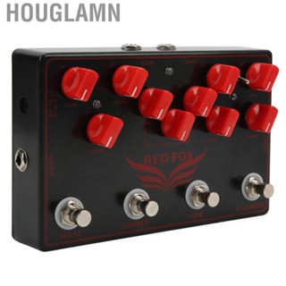 Houglamn Synthesizer Guitar Effect Pedal  Synth DC 9V Multifunctional Delay Chorus Loop Overdrive Effects 4 in 1 Mini for Electric Guitars