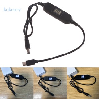 Kok เครื่องกําจัดแบตเตอรี่ USB C เป็น 2V-12V 9V ปรับได้ แบบเปลี่ยน AA+AAA LR20