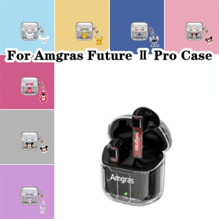 【Trend Front】เคสหูฟังนิ่ม แบบใส ลายการ์ตูน Amgras Future II Pro สําหรับ Amgras Future II Pro