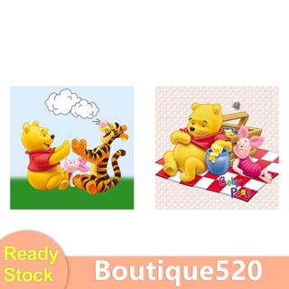 ภาพจิตรกรรมปักครอสสติตช์ รูปการ์ตูนหมีโมเสก 5D DIY สําหรับตกแต่งผนัง [boutique520.th]