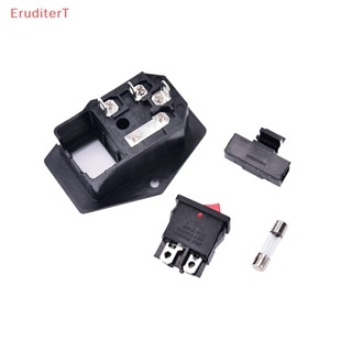 [EruditerT] 3pin iec320 c14 โมดูลปลั๊กฟิวส์สวิตช์ซ็อกเก็ตพาวเวอร์ ตัวผู้ 10A 250V [ใหม่]