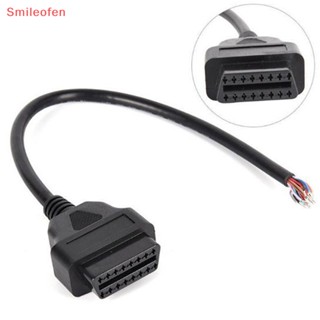 [Smileofen] Obd OBD-II 16 Pin ตัวเมีย ขยาย เชื่อมต่อ เพื่อเปิด ปลั๊ก วินิจฉัย สายเคเบิล ใหม่