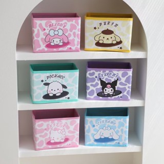 SANRIO กล่องเก็บของ แบบตั้งโต๊ะ ลาย Melody Kuromi KT น่ารัก สไตล์ญี่ปุ่น สําหรับเก็บหนังสือ และของเล่น