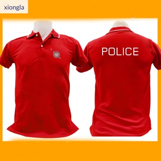 (xiongla.th) เสื้อโปโล police ตํารวจ เสื้อคอปก ผ้าดี หนานุ่ม ใส่สบาย ใส่ได้ทั้ง ช/ญ พร้อมส่งทั่วไทย