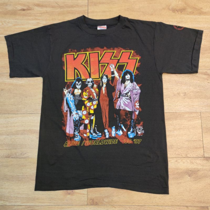 ยินดีต้อนรับ 3 KISS ALIVE WORLDWIDE TOUR JAPAN '96 '97 เสื้อวง เสื้อทัวร์ วงคิส