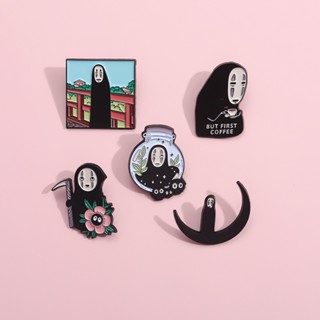 Ghibli เข็มกลัดเคลือบ ลายการ์ตูนอนิเมะ No Face Man Spirited …