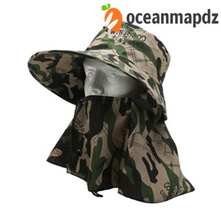 OCEANMAPDZ หมวกบักเก็ตลําลอง ป้องกันรังสียูวี ลายพราง ระบายอากาศ เหมาะกับฤดูร้อน สําหรับเดินป่า ตกปลากลางแจ้ง