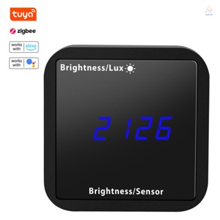 Tuya ZigBee เครื่องตรวจจับอุณหภูมิ และความชื้น อัจฉริยะ พร้อมจอแสดงผล LED รองรับการควบคุมผ่านแอพ สําหรับ Alexa Google Home