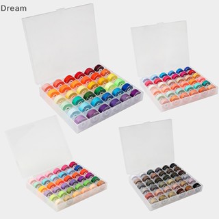 &lt;Dream&gt; กระสวยด้ายโพลีเอสเตอร์ หลากสี พร้อมกล่องเก็บ สําหรับจักรเย็บผ้า 36 ชิ้น