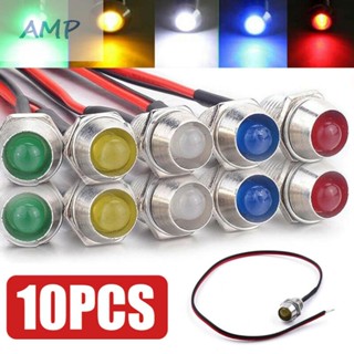 ⚡READYSTOCK⚡Indicator Lights 10pcs 8mm 12V Pilot Dash Lamp Bulb Direct replacement