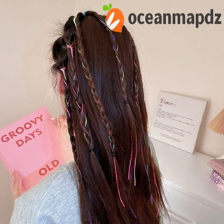 OCEANMAPDZ ยางรัดผม ริบบิ้นถักไหมพรม สไตล์วินเทจ ย้อนยุค คละสี สําหรับบัลเล่ต์ DIY