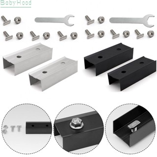 【Big Discounts】Rail Connector Sliver/black Solar 1 Set 43*30*120mm Aluminum Alloy Slide-in#BBHOOD