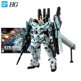 Bandai Genuine Gundam Model Garage Kit HG Series 1/144 RX-0 Full Armor Unicorn Gundam Anime Action Figure Toys for Boys