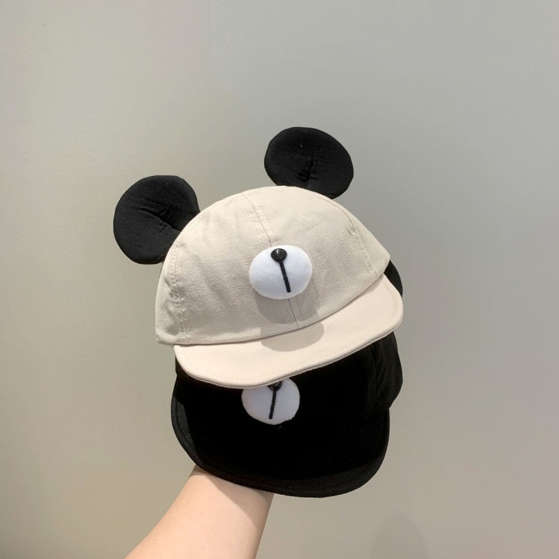 หมวกเบสบอล กันแดด แต่งหูหมี แฟชั่นฤดูร้อน สําหรับเด็กผู้ชาย และเด็กผู้หญิง