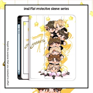 เคส ลายการ์ตูน BTS พร้อมช่องใส่ปากกา สําหรับ ipad air 4 5 mini 1 2 3 4 5 6 ipad gen9 gen 7 8 10.2 pro 11 2022 gen10