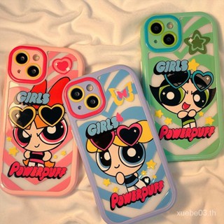 เคสโทรศัพท์มือถือ กันกระแทก ลายการ์ตูน Powerpuff Girls น่ารัก สําหรับ iPhone 13promax 13 12 11 xs xr xsmax