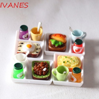 IVANES ขนมปังปิ้ง ขนาดเล็ก อุปกรณ์เสริม สําหรับบ้านตุ๊กตา Blyth BJD OB11 1:12