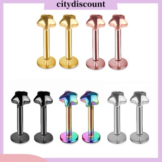 &lt;citydiscount&gt; ต่างหูสตั๊ด เหล็ก รูปดาว เครื่องประดับ สําหรับผู้หญิง