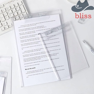 BLISS คลิปบอร์ดเขียน พร้อมสเกล INS A4 A5 แบบใส ทนทาน สําหรับโรงเรียน