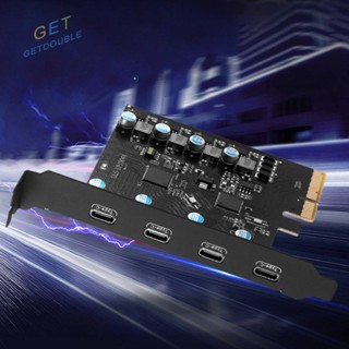[Getdouble.th] การ์ดไรเซอร์ 5V 20Gbps PCI-E เป็น Type-C สําหรับ Windows7 8 10 Mac OS Linux [Getdouble.th]