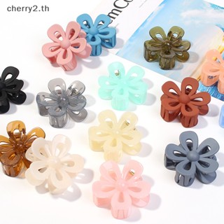 [cherry2] กิ๊บติดผม ลายดอกไม้ เนื้อแมตต์ หนา กันลื่น 2.7 นิ้ว สําหรับผู้หญิง 6 ชิ้น [TH]