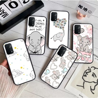 เคสโทรศัพท์มือถือแบบนิ่ม ลายการ์ตูนช้างน่ารัก สําหรับ OPPO F17 A74 A95 F19 Pro Find X3 Lite Neo R9 F1 Plus