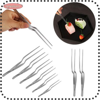 Bebettkiss 1Pc Fashion BBQ Tongs Food Tweezer Hot Chef Serving Presentation Silver Accessories