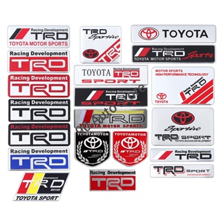 สติกเกอร์โลหะ ติดตัวรถยนต์ สําหรับ Toyota TRD TRD Sports VIos Yaris Corolla Cross Veloz Wish Revo CHR Avanza Fortuner Rush Innova raize Calya Rav4