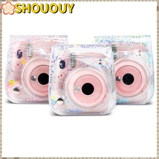 SHOUOUY เคสกระเป๋าใส่กล้อง ประดับคริสตัล สําหรับ Fujifilm Instax Mini 11