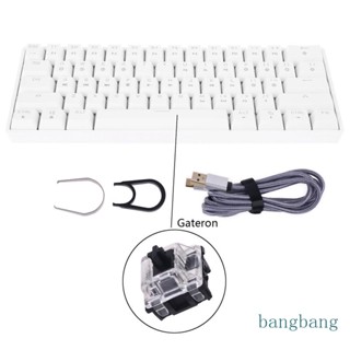 Bang SK61 คีย์บอร์ดเมคคานิคอล 60% แบบพกพา มีไฟแบ็คไลท์