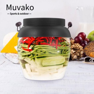 Muvako ขวดโหลพลาสติกใส PET พร้อมฝาปิด ความจุ 450 มล. สําหรับใส่อาหาร ผัก