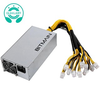 Apw7 พาวเวอร์ซัพพลาย 1800W PSU สําหรับ Bitmain Antminer S9 L3+ A6 A7 R4 S7 E9 พร้อมตัวเชื่อมต่อ 6Pin PCI-E 10X