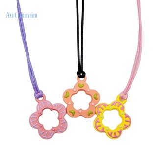 Autu สร้อยคอโชคเกอร์ จี้ดอกไม้อะคริลิค หรูหรา แฟชั่น