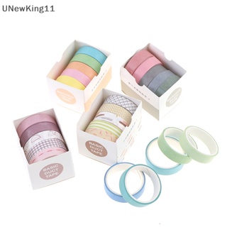 Unewking ชุดเทปกาว สีพื้น สําหรับตกแต่งสมุดภาพ 5 ม้วน ต่อกล่อง