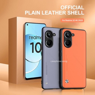 เคสโทรศัพท์มือถือ หนัง PU ซิลิโคน หรูหรา สําหรับ Realme 10 Pro + 4G 5G 2022 Realme10 Pro 10Pro Plus