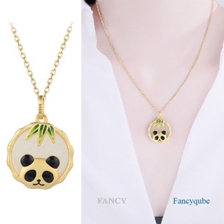 Fancy สร้อยคอ จี้หยก แพนด้า ไม้ไผ่ น่ารัก แฟชั่นสําหรับผู้หญิง