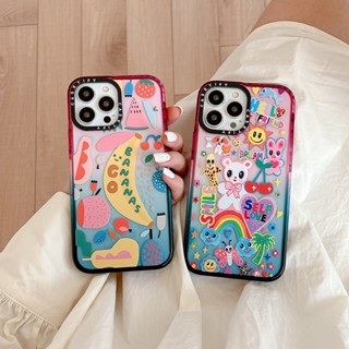 Casetify เคสป้องกันโทรศัพท์มือถืออะคริลิค ลายผลไม้ สลัด เชอร์รี่ หมี สําหรับ iPhone 14 12 13 Pro Max