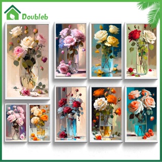 【Doub X ✮】ภาพวาดสีน้ํามัน ตามตัวเลข รูปดอกไม้ สําหรับตกแต่งผนังบ้าน DIY ✮