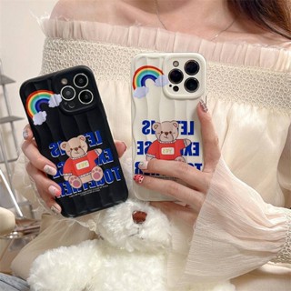 เคสโทรศัพท์มือถือ กันกระแทก ลายหมีคลื่น สําหรับ iPhone 14promax 13 12 11