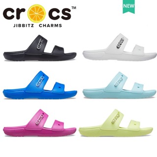 รองเท้า crocs แท้ CROCS Classic Sandal รองเท้าถูพื้น รองเท้าแตะ ลําลอง ส้นแบน เหมาะกับเดินชายหาด รองเท้าแตะสุขภาพ#206761